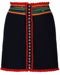 Rabanne - High Waist Crochet Mini Skirt - Lyst