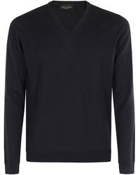 Roberto Collina - V-Neck Knit Sweater - Lyst