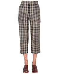 Jejia - Camille Checked Cropped Trousers - Lyst