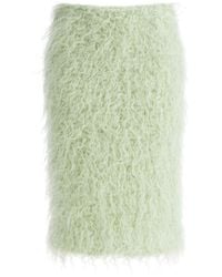 Dries Van Noten - Midi Faux Fur Skirt In - Lyst