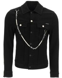 Dolce & Gabbana - Denim Jacket With Keychain - Lyst