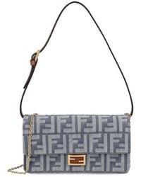 Fendi - Baguette Ff Jacquard Chain-Linked Wallet - Lyst