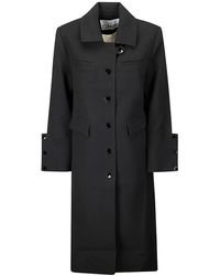 Ganni - Coat With Collar - Lyst