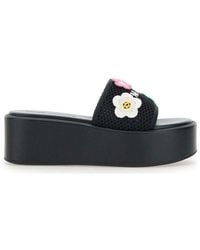 Marc Jacobs - The Daisy Crochet Platform Sandals - Lyst