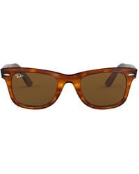 Ray-Ban - Rb2140 Original Wayfarer Sunglasses, Tortoise/green, 54 Mm - Lyst
