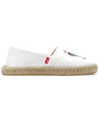 KENZO - Elephant Embroidered Slip-On Espadrilles - Lyst