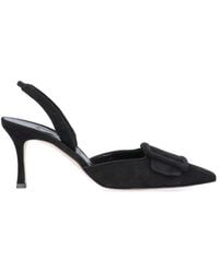 Manolo Blahnik - Suede Maysli Pumps - Lyst