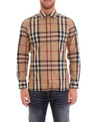 mens burberry shirt blue