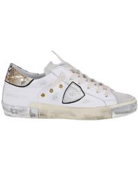 Philippe Model - Logo Patch Lace-up Sneakers - Lyst
