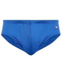 Emporio Armani - Eagle Logo Patch Swim Shorts - Lyst