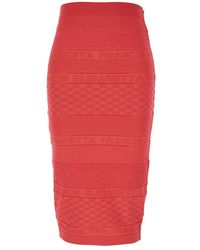 Elisabetta Franchi - Coral Stretch Viscose Blend Skirt - Lyst