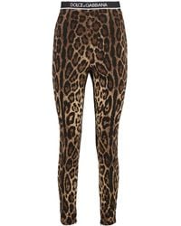 Dolce & Gabbana Elasticated Waist leggings - Brown