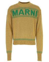 Marni - Logo Intarsia Knitted Jumper - Lyst