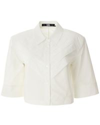 Karl Lagerfeld - Cut-out Buttoned Shirt - Lyst