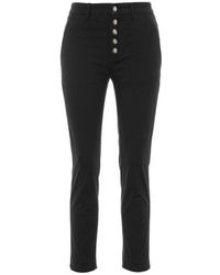 Dondup - Mid Rise Cropped Trousers - Lyst