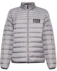 EA7 - Down Jacket With Logo - Lyst