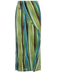 Diane von Furstenberg - Archer Striped Wrap Skirt - Lyst