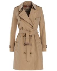 Burberry 'chelsea' Trench Coat - Natural