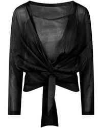 Alberta Ferretti - Semi-Sheer Blouse - Lyst