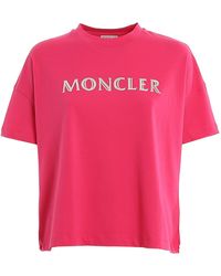 Moncler Logo Oversize T-shirt - Pink