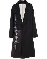 Haider Ackermann Floral Detail Single-breasted Coat - Black