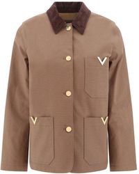 Valentino - Couture Canvas Straight Hem Jacket - Lyst