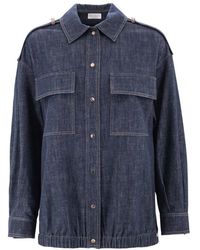 Brunello Cucinelli - Contrast-stitching Denim Shirt - Lyst