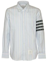 Thom Browne - 4-bar Detailed Buttoned Shirt - Lyst