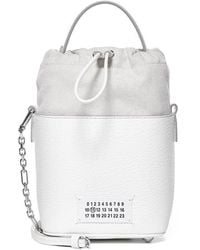Damen Taschen Bucket Taschen und Geldbörsen Maison Margiela Leder 5AC Beuteltasche in Weiß 