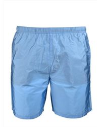 Prada - Logo Patch Swim Shorts - Lyst