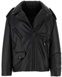 Prada - Padded Leather Jacket - Lyst