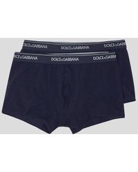 Dolce & Gabbana Logo Band Two-pack Boxer Shorts - Blue