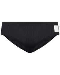 Balmain - Logo Patch Stretch Swim Briefs - Lyst