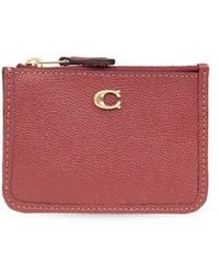 COACH - Leather Card Case - Lyst
