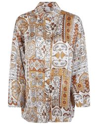 Eleventy - Pattern-printed Button-up Shirt - Lyst
