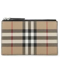 Burberry - Vintage Check Zip Card Holder - Lyst