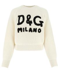 Dolce & Gabbana D&g Embroidered Jumper - White
