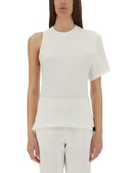 Courreges - One-Shoulder T-Shirt - Lyst