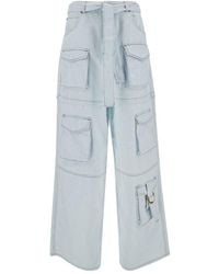 Pinko - Light Cargo Pants With Matching Belt - Lyst
