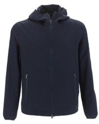 Herno - Zipped Hooded Jersey Jacket - Lyst