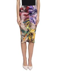 Just Cavalli - Floral-Printed Draped Midi Skirt - Lyst