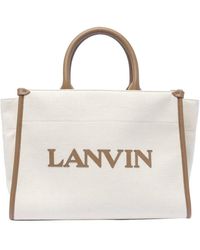 Lanvin - Logo Printed Tote Bag - Lyst