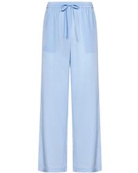 P.A.R.O.S.H. - Wide-Leg Clear Silk Trousers - Lyst