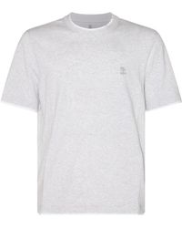 Brunello Cucinelli - T-shirts And Polos Grey - Lyst