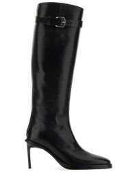 Ann Demeulemeester - Pointed-toe Buckle-detailed Boots - Lyst