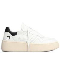 Date - Step Platform Lace-Up Sneakers - Lyst