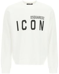DSquared² Logo Printed Crewneck Sweatshirt - White