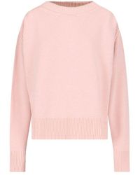 Sa Su Phi - Back Cut-out Crewneck Knitted Jumper - Lyst
