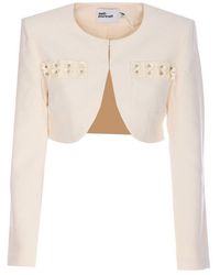 Self-Portrait - Crepe 3D Sequin Jacket - Lyst