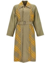 Burberry - Check Insert Trench Coat Coats, Trench Coats - Lyst
